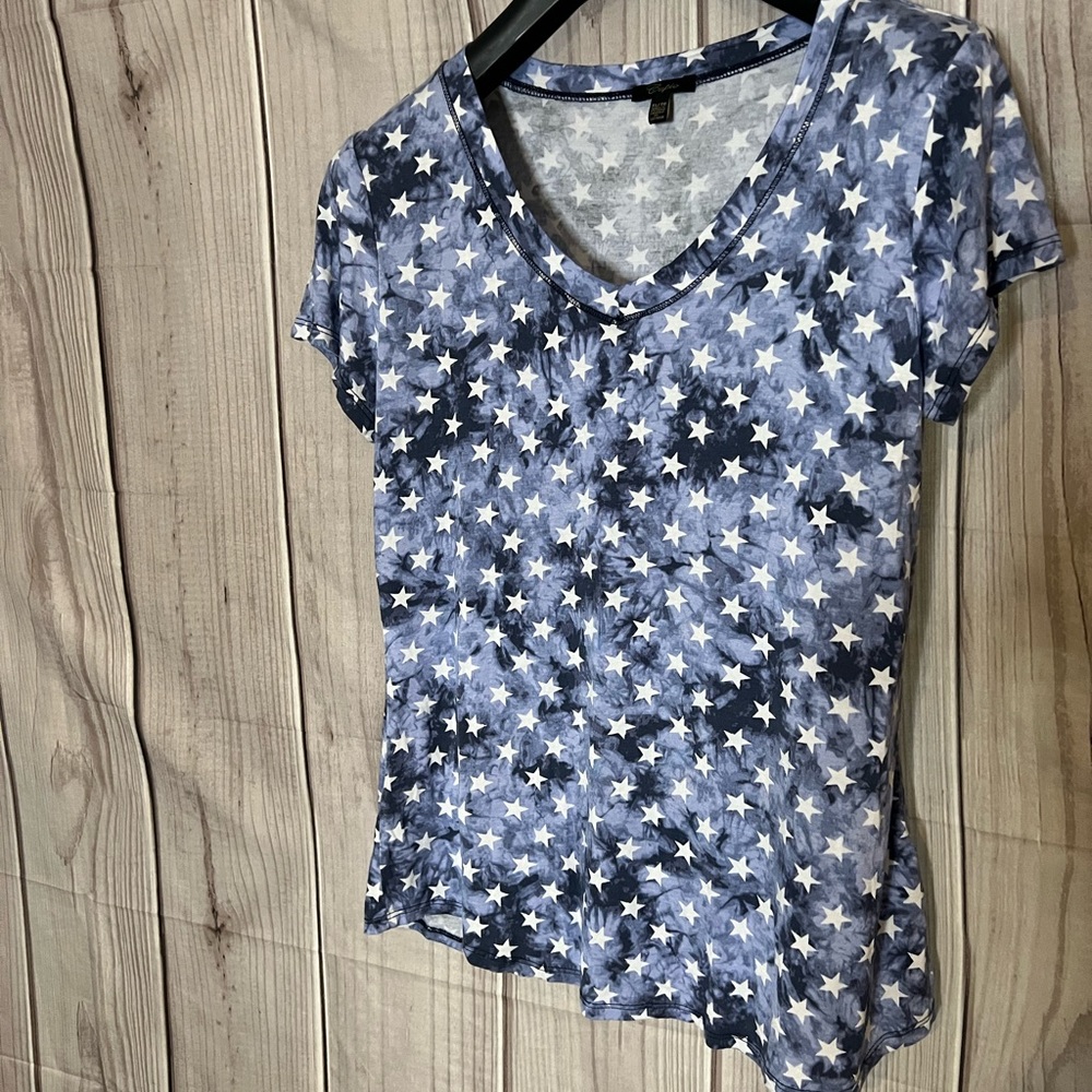 Cupio Star Patterned Tee Sz XL